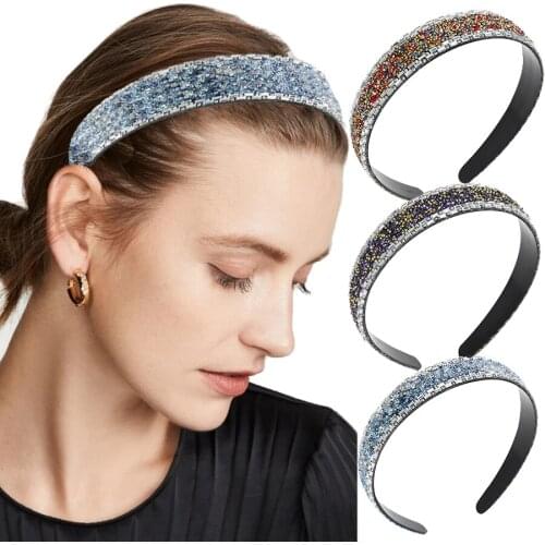 Haimeikang Luxury Rhinestone Bezel Hairbands Baroque Headband For Women Fashion Hair Hoop Hairbands Spring New Hair Accessories