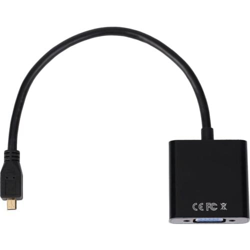 1080P Micro HDMI-compatible to VGA Female Video Cable Converter Adapter for PC Laptop Black Digital Adapter Drop Shipping