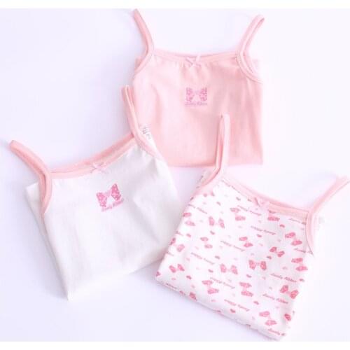 3pcs 2018 Girls Tanks Children Vest Beach Clothing Baby Girl Summer Wear Tops Cotton Sleeveless XJD8569