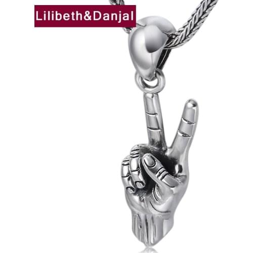 2019 Victory gesture Eye of wisdom Pendant 100% 925 Sterling silver Jewelry Men Women Necklace Pendant Jewelry mothers day P27