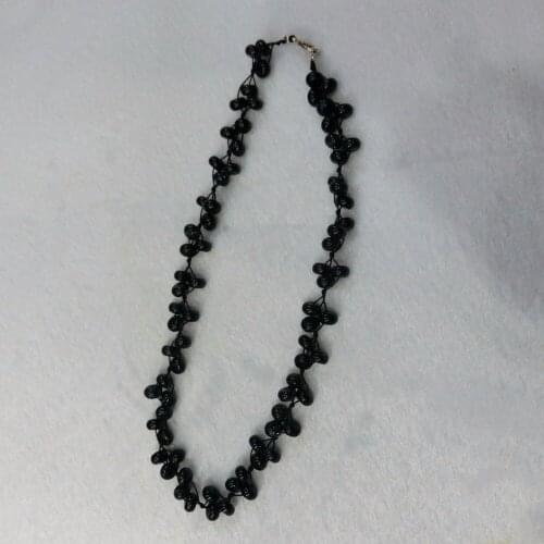 3pcs/lot Natural Quartz Stone Snowflake Obsidian Hand-woven Colorful ELF Choker Torque Energy Treat Beaded Necklace Collar Free