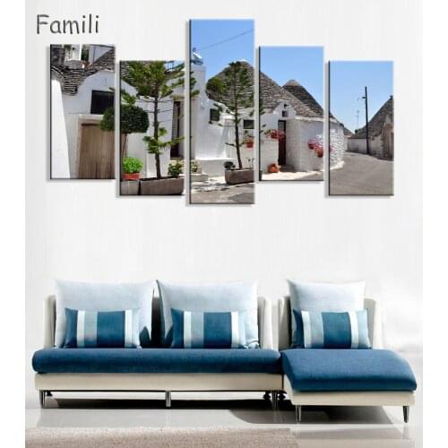 5pcs Tuscany Italy fields hills trees sunrise morning nature landscape living room home wall art decor poster,quadro decorativo