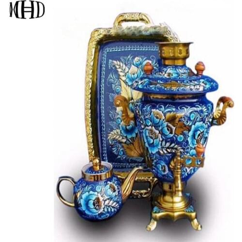 MHD 5D full square & round diy diamond painting 3d diamond embroidery rhinestone cross stitch tea cup teapot