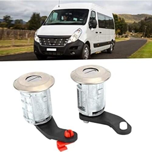 Car Door Lock Barrel Set Door Lock Cylinder with 2 Keys for Renault Master 1998-2016 7701470944 7701470945