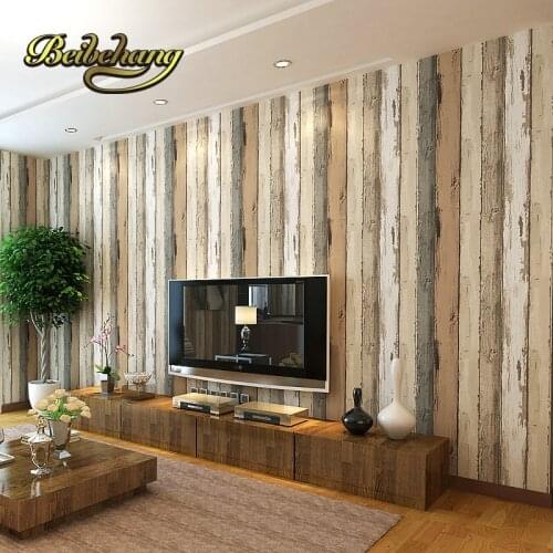 Beibehang American retro nostalgia colored wood grain Mediterranean Restaurant personalized wallpaper papel de parede wall paper