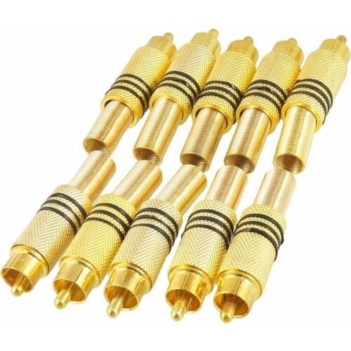 Free Shipping 1000pcs RCA plug male audio cable connector adapter Solder