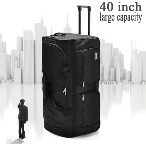 GrasoDream 32"40" Inch super large rolling luggage bag big trolley Outdoor travel bag canvas hight 100cm Spinner brand suitcase