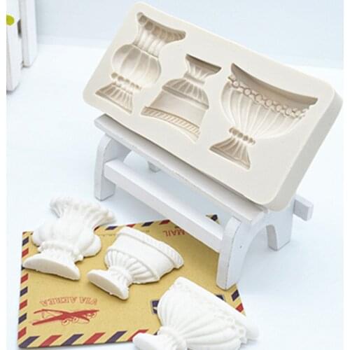 Flower Pot Silicone Resin Molds Candy Clay Chocolate Baking Molds DIY Party Cupcake Topper Fondant Cake Decorating Tools M367