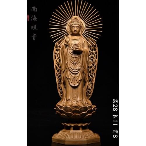 Wild Hainan Agarwood South China Sea Guanyin Bodhisattva Buddha Statue Living Room Home Worship Buddha Ornaments Gua Bodhisattva