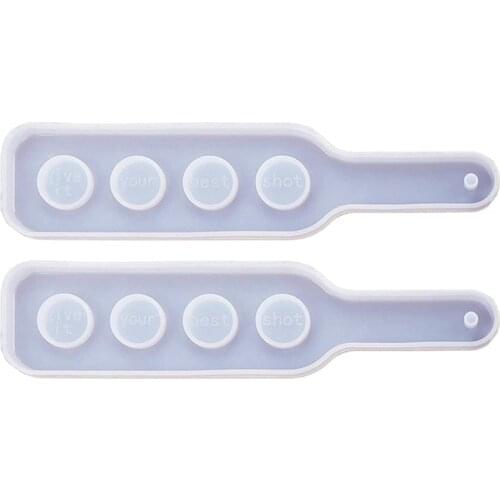 Beer Tray Resin Molds 2 Pcs Silicone Casting Molds for DIY Beer Sampler Paddle Shot Glass Serving Tray Home Decor