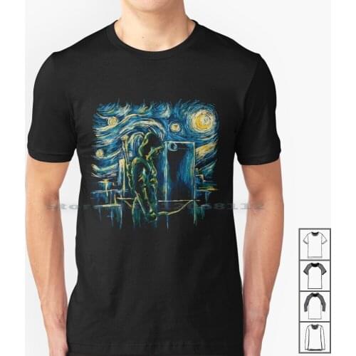 Starling Night ( Arrow & Van Gogh ) T Shirt 100% Cotton Van Gogh Starry Night Mashup Nerd Geek Oliver Queen Comic Book Hood