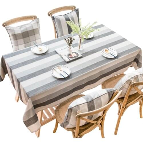 Plaid Decorative Polyester Tablecloth Waterproof Oilproof Thick Rectangular Wedding Dining Table Cover Tea Table Cloth JF0600
