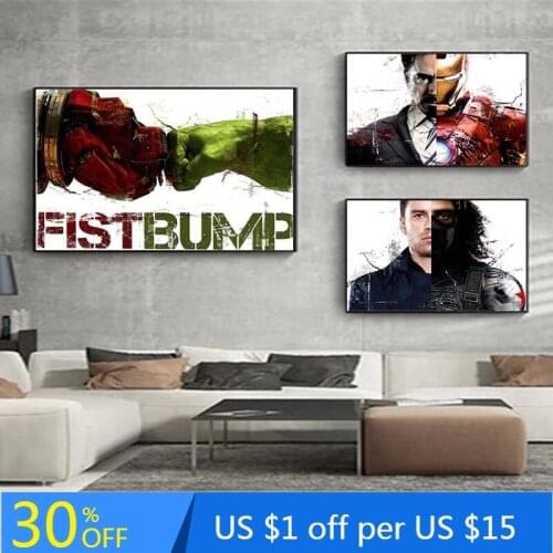 Marvel Star Wars Winter Soldier Superhero Creative Stitching Canvas Painting Poster Classic Movie Wall Art Cuadros Room Decor