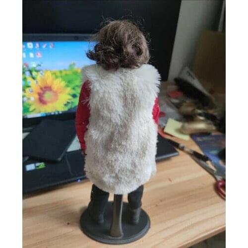 1/6 Scale Soldier White Fur Waistcoat Model for 12" Female & Male Action Doll