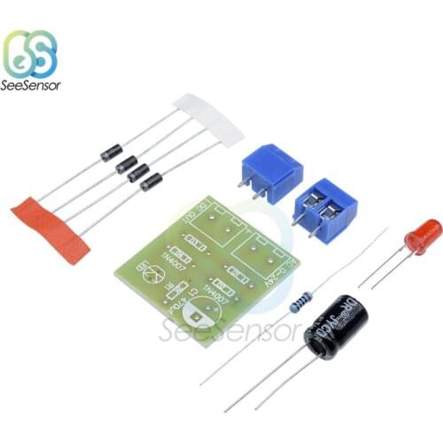 IN4007 Bridge Rectifier AC DC Converter Full Wave Rectifier Circuit Board Parts Diy Kit Electronic Suite