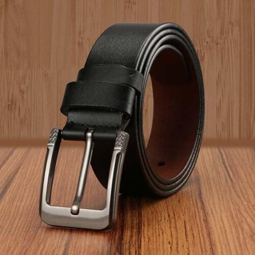 Men Belt Male High Quality Leather Belt Male Genuine Leather Pin Buckle Fancy Vintage Jeans Luxury Quality Designer Belt Mens