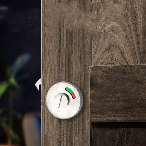 Stainless Steel Bathroom Keyless Door Locks Public Toilet Handle Twistable Single Hook Lock Hotel Hardware Supplies Accessories