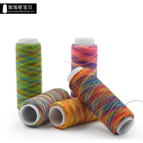 Rainbow Color Sewing Thread Hand Quilting Embroidery Fiber DIY Home Yarn Knitting Accessories