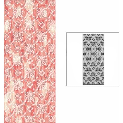 New Slim Spotted Floral Line Blossom Background Plate Craft Embossing 2021 Metal Cutting Dies for Scrapbooking Album Card Making