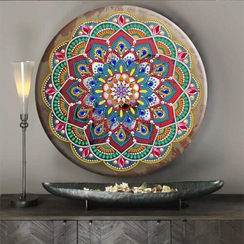 New Products Tin Diamond Painting 5D Mandala Diamond Mosaic Embroidery Iron Sheet DIY Painting With Diamonds Christmas Decor