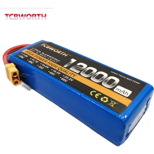 New Lipo Battery 11.1V 12000mAh 35C RC Batteries For RC Airplane Quadcopter Helicopter Drone FPV Racers Car Battery LiPo 12Ah