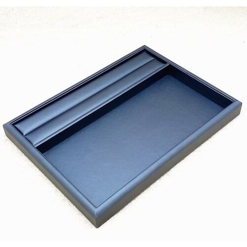 PU Tray Necklace Rings Organizer Jewelry Display PU Boxes Quality Rings Storage Case Caskets for Jewelry Show Case