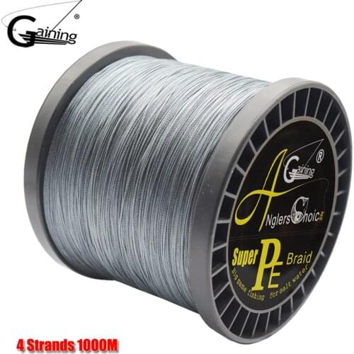 Braided Fishing Line 4 Strands 1000m PE Line Multifilament Fishing Braid Line 8-140LB Ocean Rock Fishing