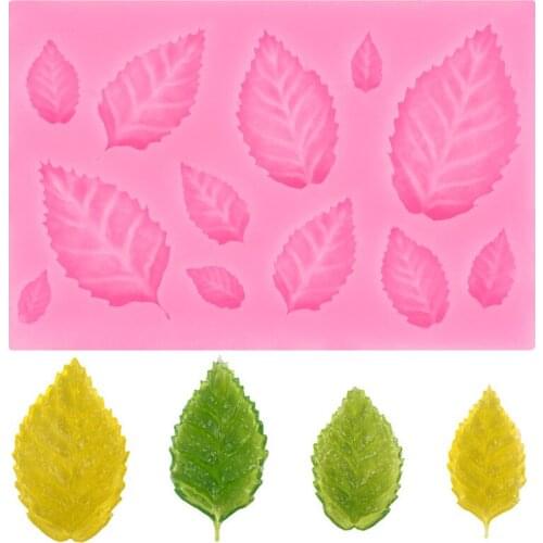 Resin Mold Non-stick Silicone Mold Leaf Fondant Cake Baking Utensils Plant Collection for Keychain Jewelry Mold Multifunctional