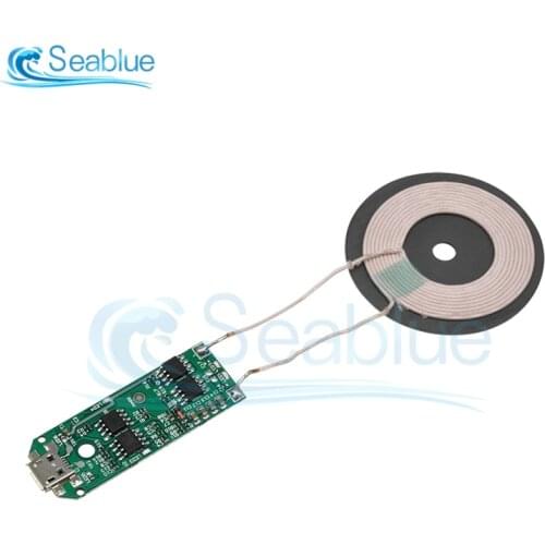 Qi 5V 5W Wireless Charger Module Transmitter PCBA Circuit Board+Coil With LED For Samung S9 S8 S7 For Apple Watch Charger 1 2 3