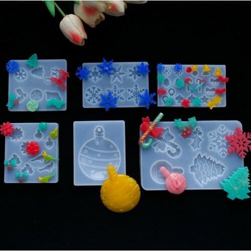 Christmas Series Silicone Molds,UV Resin Epoxy Molds,Pendant,Ornament For Jewelry Making Tools DIY Craft