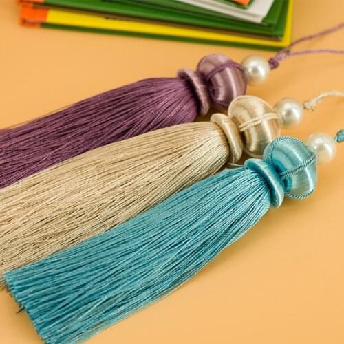 6PCS/14cm lanyard silk tassel sewing curtain simple big tassel accessories key tassel pendant for fabric home decoration