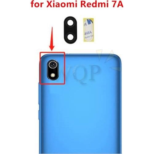 2pcs for Xiaomi Redmi 7A Camera Glass Lens Back Rear Camera Glass Lens Replacement Repair Spare Parts with Glue