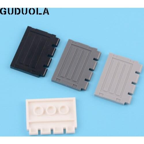 Guduola Building Block Hinge Tile 2x4 with Ribs 2873 Special Brick MOC Build Educational Toys 20pcs/LOT