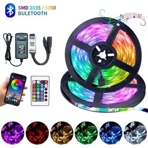 Led Bedroom Wall Backlight Decoration RGB Strip Light Bluetooth WiFi Control 5050 2835 Diode Ribbon Ledstrip Teen Room Decor