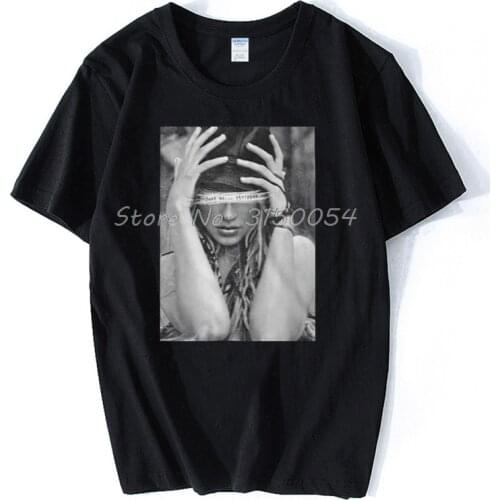 Just Me... Stripped T Shirt B W Diva Music Song Idol Rock Pop Christina Xtina Aguilera T-shirt Men Cotton Tshirt Tees Harajuku