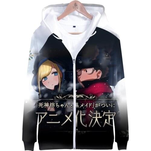 Kawaii The Master Of Death And His Maid 3D Zipper Hoodie Autumn Winter Men/Women Streetwear Style Zip Y2K Boys/girl-clothing