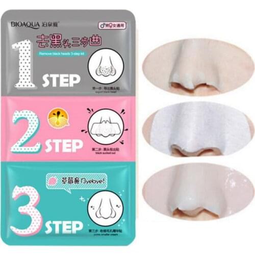1pc Face Care Nose Mask Blackhead Remover Acne Remover Clear Beauty Clean Cosmetics 3 Step Kit Face Care Prouducts TSLM1