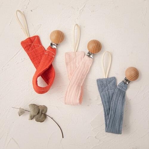 1 pc Baby Dummy Pacifier Chain Clip Solid Color Cotton Cloth Plush Toys Soother Nipples Holder Newborn Toy Feeding Accessories