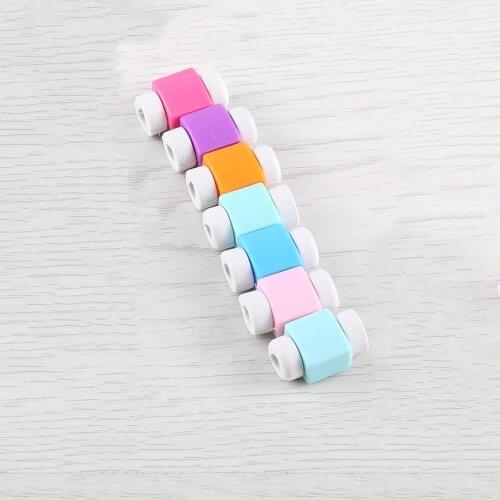 10 Pcs Headphone Wire Data Cable Protection Cover Winder Cord Wrap Organizer Random Color Delivery