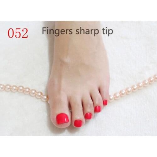 24PCS fashion design cute toes latest French style candy colorful fake toe red #052