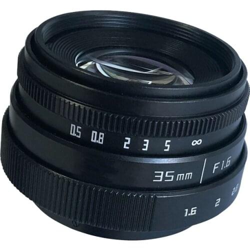 35mm F1.6 C Mount Camera Lens with Adapter Ring for Canon EOSM M2 M3