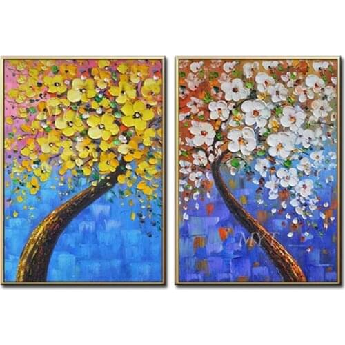 3D Knife Flower Paintings Oil Painting On Canvas For Living Room Home Decor Picture Wall Art Paintings 100% Handpainted Unframe