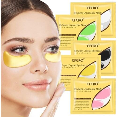 5/8/10Pair Gold Eye Mask Crystal Collagen Remove Puffiness Eye Mask Anti aging Dark Circles Moisturizing Eye Patches Beauty