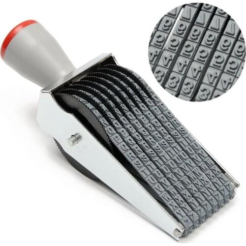 8 Digit Alphabet English Alphanumeric Scroll Rubber Stamp Seal Digital Machine Design Printing DIY Scrapbook Scrolling Statistic