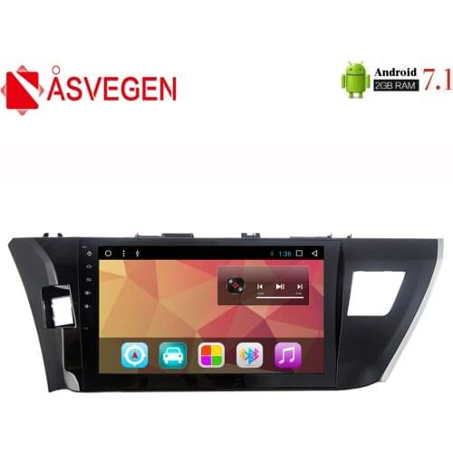 Asvegen Android 7.1 Car Stereo Player For Toyota Corolla 2014-2016 Bluetooth Radio GPS Navigation Audio Multimedia DVD Player