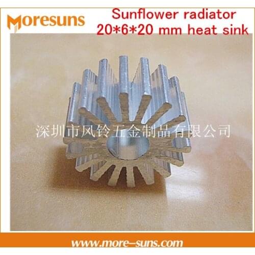 Fast Free Ship 20pcs/lot New lamp accessories light fittings two holes Sunflower radiator 20*6*20 mm heat sink