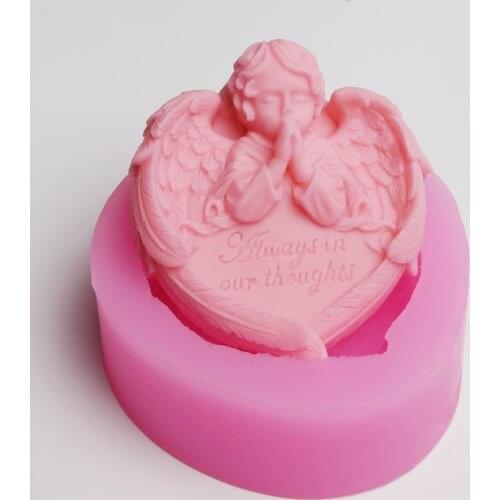 Cake Chocolate 3D Cute Lovely angel wing Mold silicone Material Home Decorating Craft Art Work Soap Mold