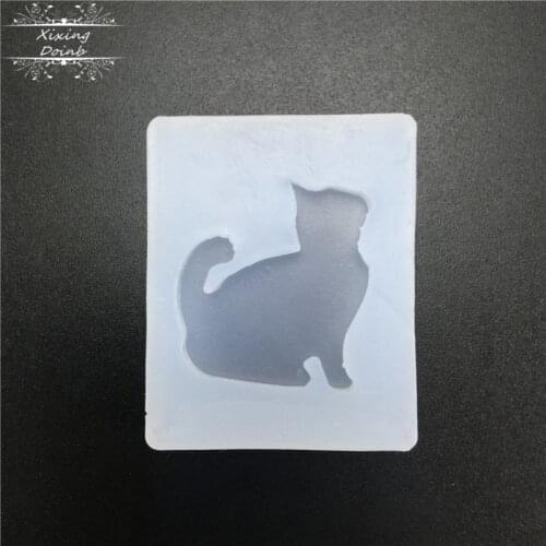 Lovely Cat Shape DIY Pendant Tools Jewelry Accessories Epoxy Silicone Mold Mobile Phone Decoration Molds Chocolate Cake Mould