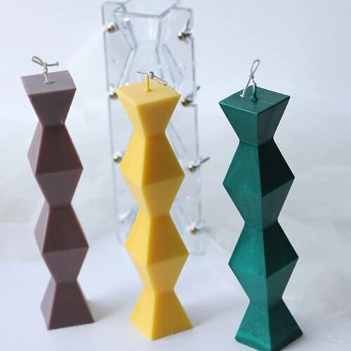 Handmade Geometric Abstract Modeling Nordic Creative Candle Plastic Mold Crafts Gifts