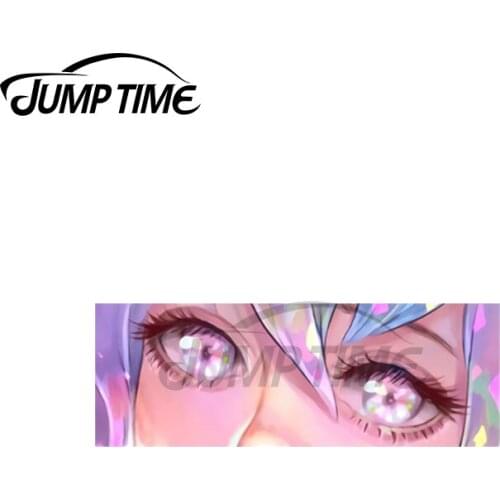 JumpTime 13 x 2.6cm For Kawaii Anime Girl Eyes Decal Windshield Car Stickers Motorcycle Windshield Cartoon Vinyl Car Wrap